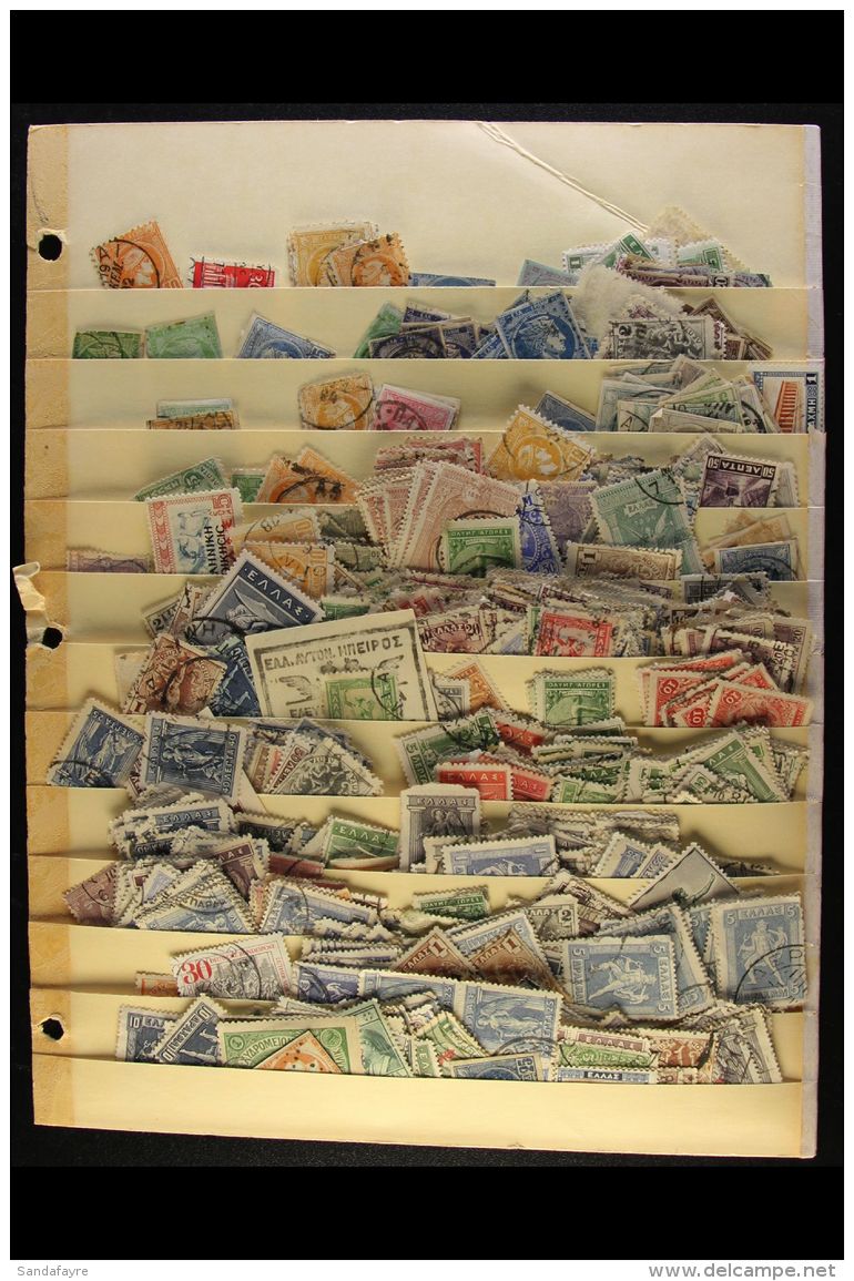 INTERESTING WORLD BOX FULL BONANZA! An Interesting Lot Of Stamps Chiefly Stuffed Onto Old- Fashioned Manila Stock... - Autres & Non Classés