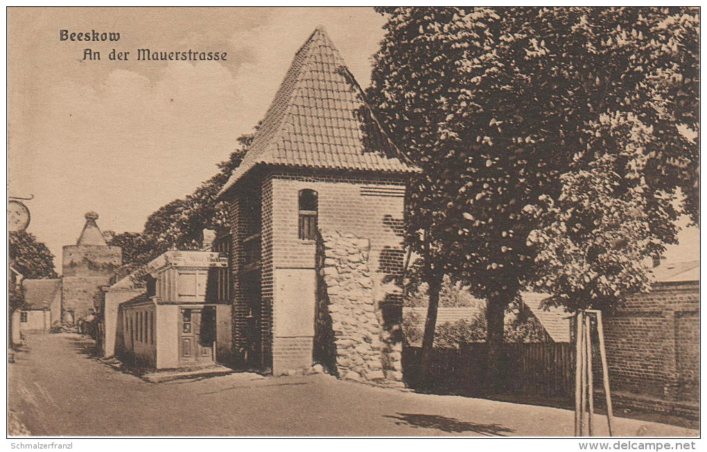 AK Beeskow An Der Mauerstrasse Tischlerei Stadttor Bei Friedland Tauche Mixdorf Ragow Frankfurt Oder Eisenhüttenstadt - Beeskow