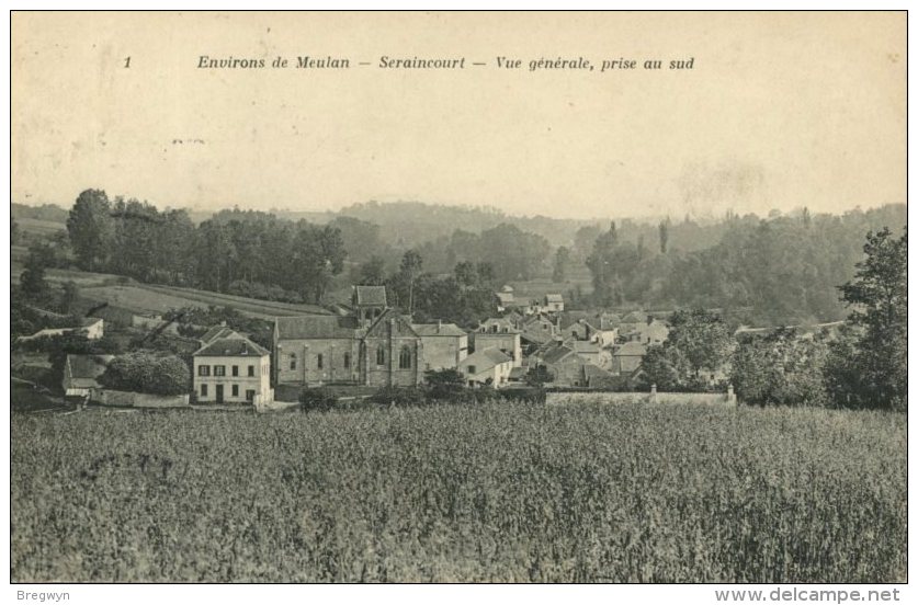 95 - CPA Seraincourt  - Vue Générale, Prise Au Sud - Seraincourt