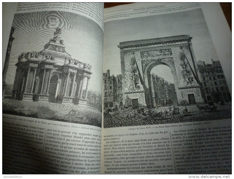 1847 MP :Glacier De Cerro Da Tolosa (Chili);Arc De Triomphe Du Trône;La Porte Saint-Denis; Chypre ; Etc - 1800 - 1849