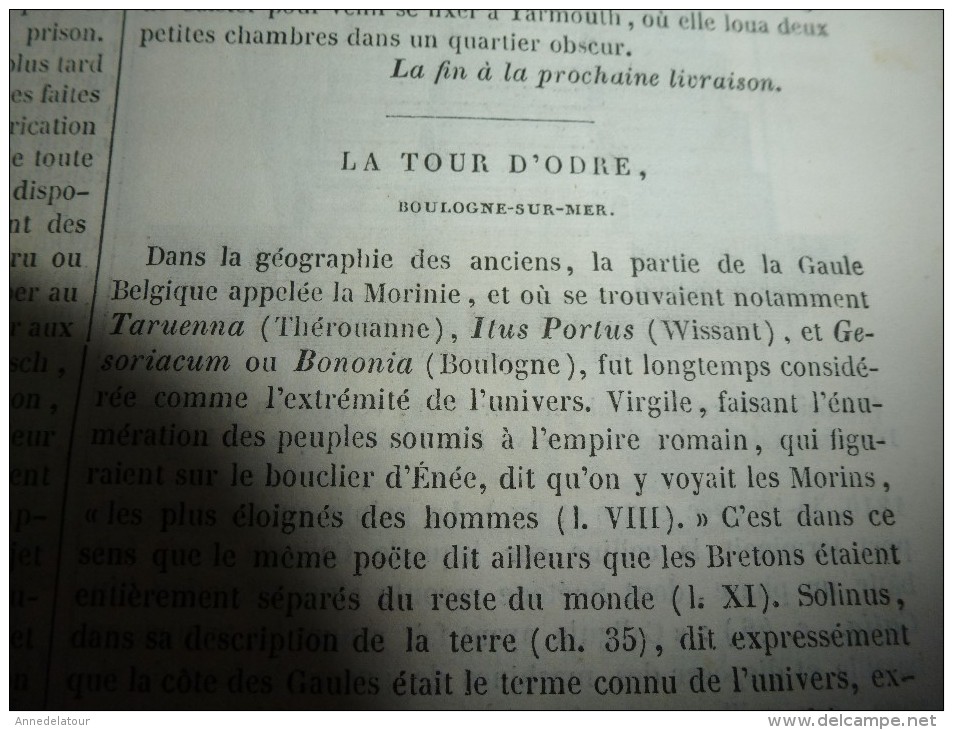 1847 MP :Au Couvent Des Capucins à Amalfi (Salerne);Sarah Martin;Tour D'Odre à Boulogne-sur-Mer;Hièroglyphes; Etc - 1800 - 1849
