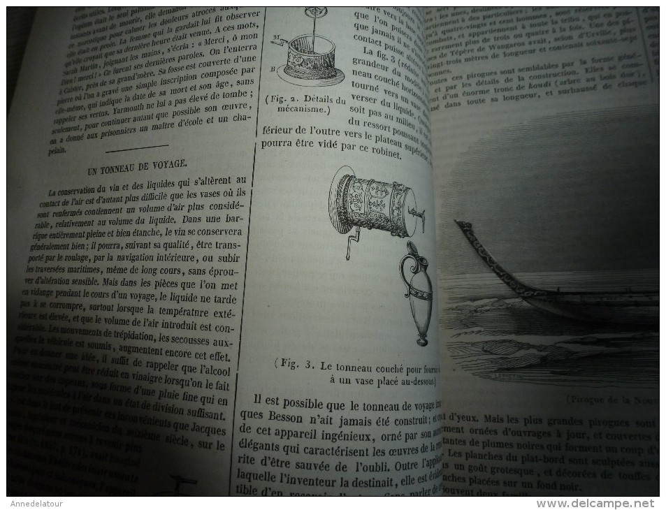 1847 MP :Ste Scholastique;Sarah Martin;Un Tonneau De Vin De Voyage;Pirogues De La Nlle-Zélande; Le Poète Suèdois Tégner - 1800 - 1849