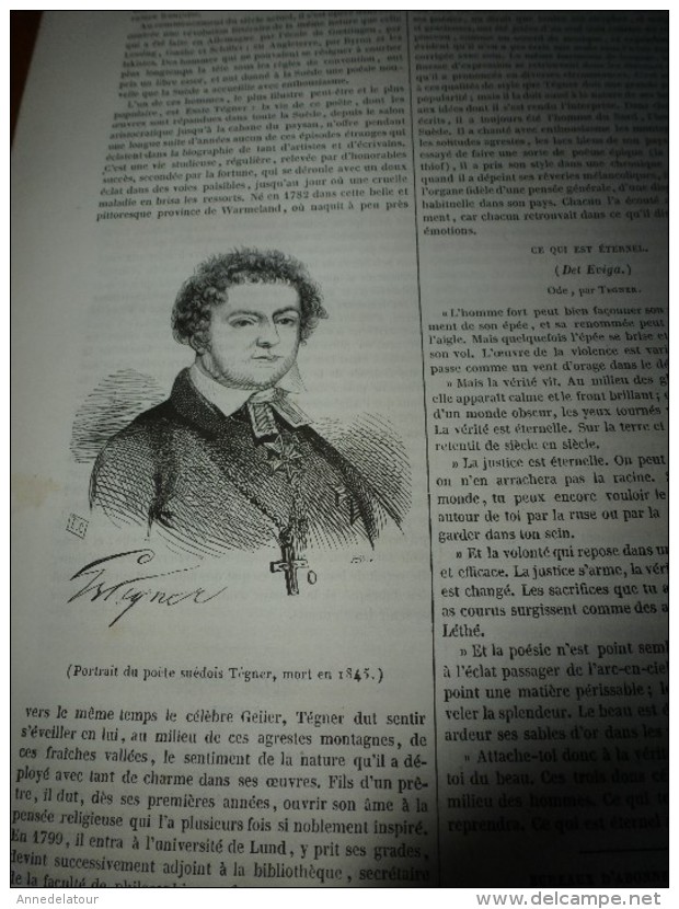 1847 MP :Ste Scholastique;Sarah Martin;Un Tonneau De Vin De Voyage;Pirogues De La Nlle-Zélande; Le Poète Suèdois Tégner - 1800 - 1849