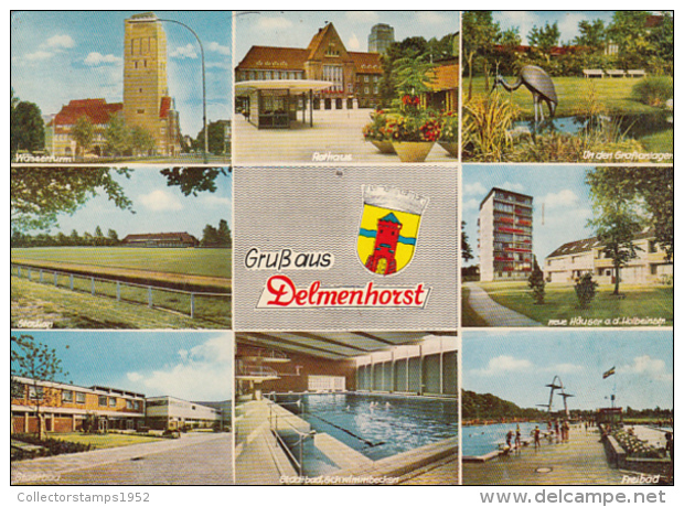 47107- DELMENHORST- CHURCH, SQUARE, PARK, BATHS, SWIMMING POOLS - Delmenhorst