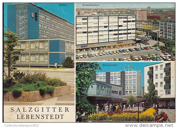 47109- SALZGITTER- TOWNHALL, DEPARTMENT STORE, SQUARE,  CAR, BUSS - Salzgitter