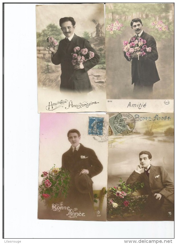 Lot  17 Cartes    Couple Et Hommes Seuls - 5 - 99 Postkaarten