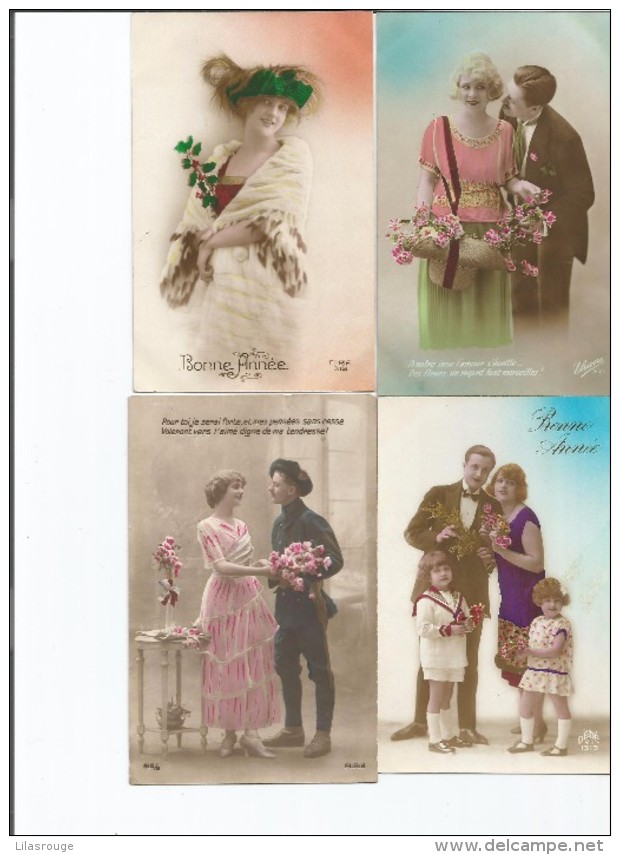 Lot  17 Cartes    Couple Et Hommes Seuls - 5 - 99 Postcards