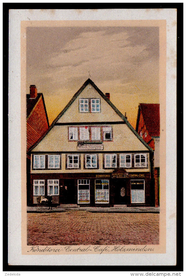1362 - Alte Ansichtskarte - Konditorei Gaststätte Central Cafe Holzminden - N.gel - Carl Otto Schultz - Holzminden