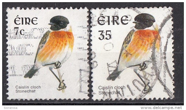 1107 Irlanda 1998-2003 Birds Uccelli Stonechat  Saxicola Rubicola Saltimpalo Eire Ireland Used - Spatzen