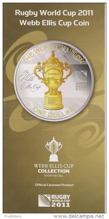 New Zealand 2011 Brochure About Rugby World Cup 2011 - Webb Ellis Cup Coin - Materiaal