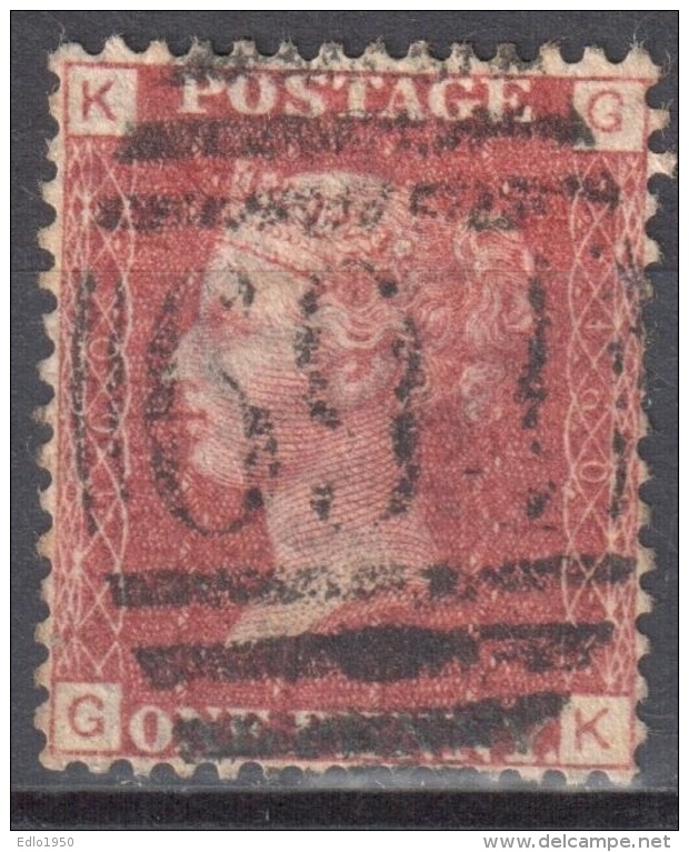 Great Britain 1858-79 - Queen Victoria, 1d Red - Mi.16 Plate 160 - Used - Used Stamps