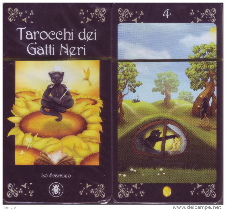 Lo Scarabeo TAROCCHI DEI GATTI NERI - BLACK CATS TAROT DECK .  79 Carte - Other & Unclassified