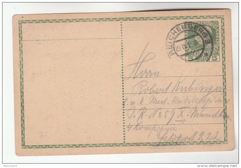 1915  Richenberg AUSTRIA  Postal STATIONERY CARD Stamps Cover - Other & Unclassified