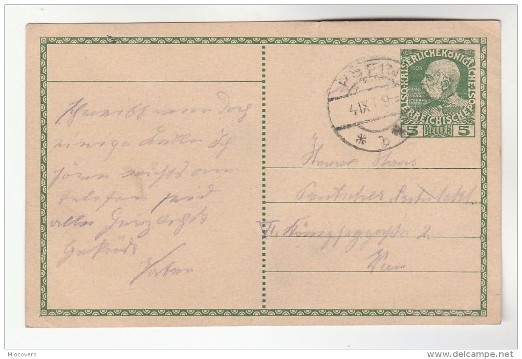 1909  Psein AUSTRIA  Postal STATIONERY CARD Stamps Cover - Other & Unclassified