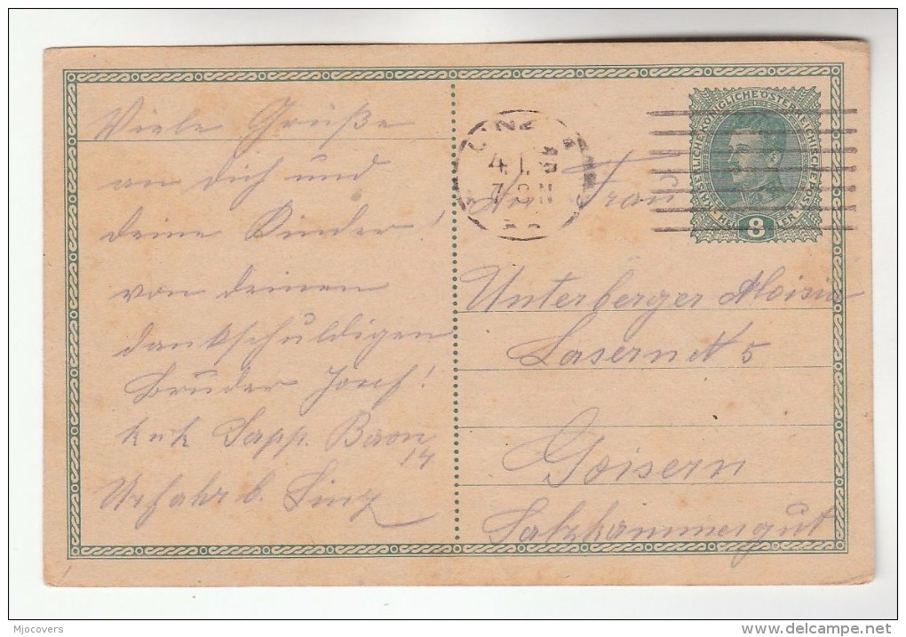 1918 Linz AUSTRIA  Postal STATIONERY CARD Stamps Cover - Other & Unclassified