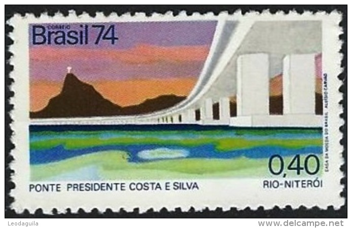 BRAZIL #1337  - RIO  NITERÓI  BRIDGE  -  PRESIDENT  COSTA E SILVA -1974   Mint - Neufs