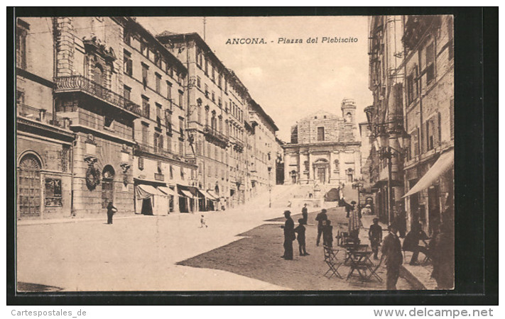 Cartolina Ancona, Piazza Del Plebiscito - Ancona