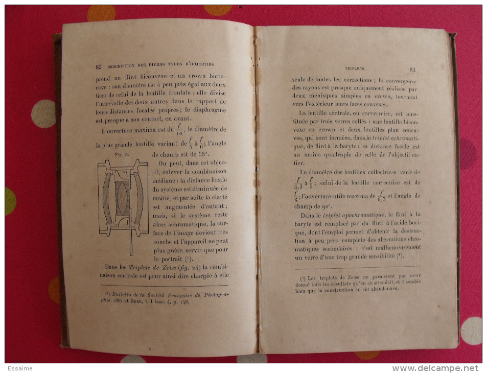 Choix Et Usage Des Objectifs Photographiques. 1899. E. Wallon. Photo Photographie - Fotografia