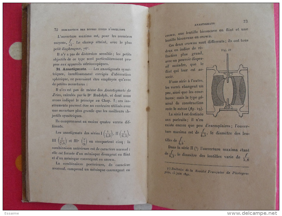 choix et usage des objectifs photographiques. 1899. E. Wallon. photo photographie