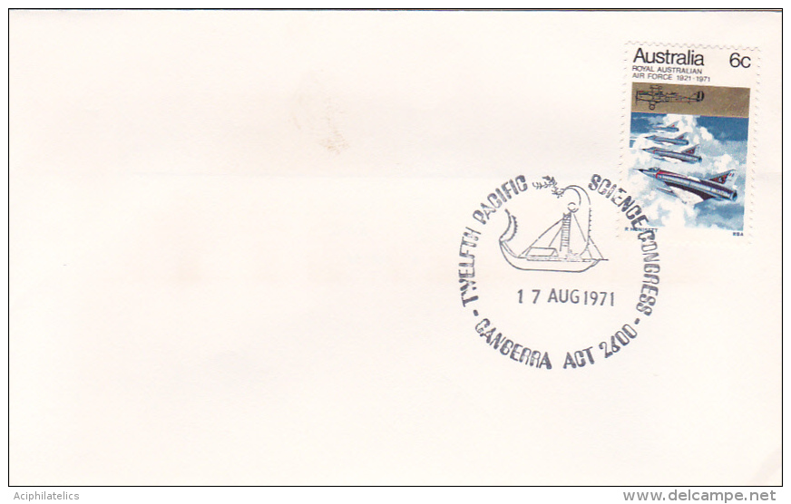 Australia 1971 PM 365 12th Pacific Science Congress Souvenir Cover - Marcophilie