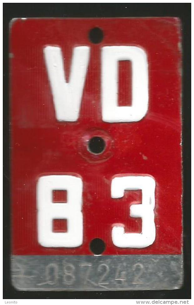 Velonummer Waadt VD 83 - Placas De Matriculación