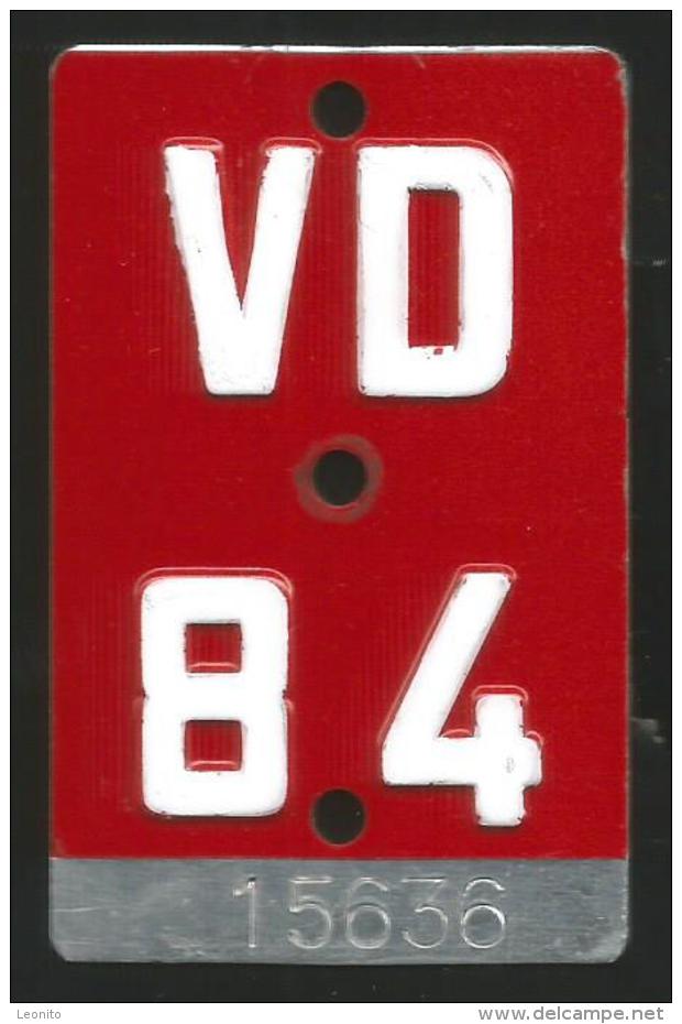 Velonummer Waadt VD 84 - Number Plates