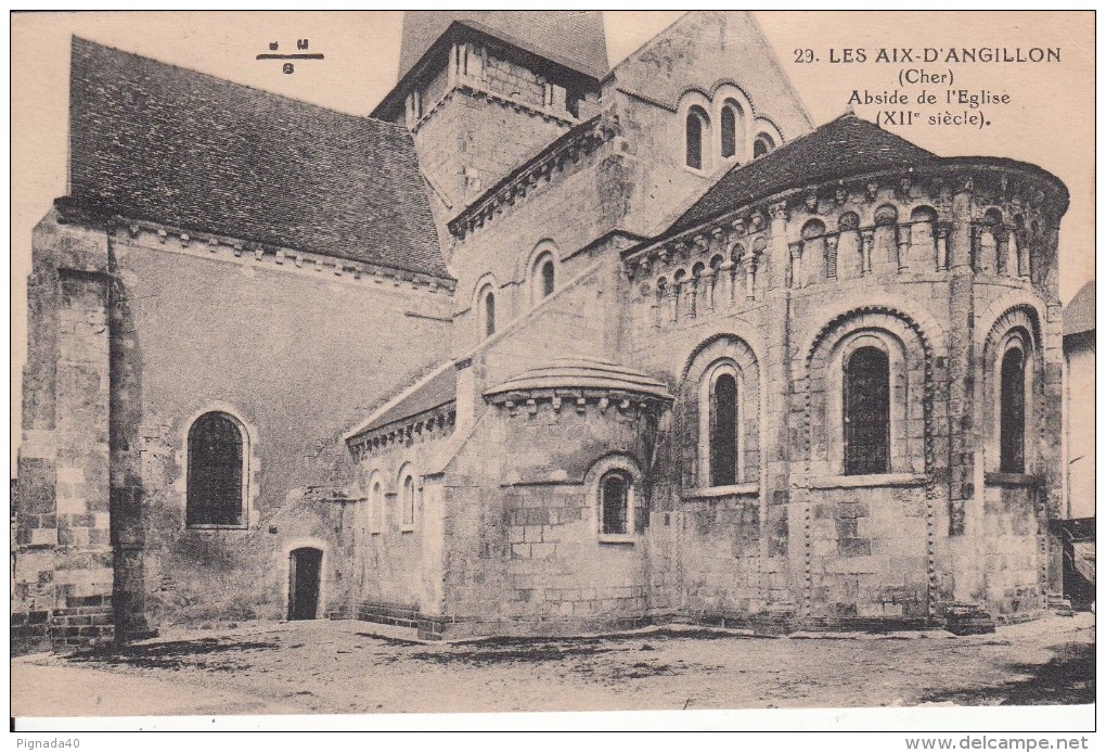 G , Cp , 18 , LES AIX-d'ANGILLON , Abside De L'Église (XIIe S.) - Les Aix-d'Angillon