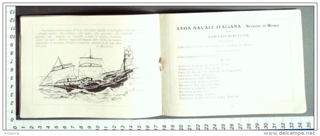 M#0S55 LIBRETTO-CALENDARIO ANNO 1932 LEGA NAVALE ITALIANA Sez. ROMA/NAVI/VELIERI - Formato Piccolo : 1921-40