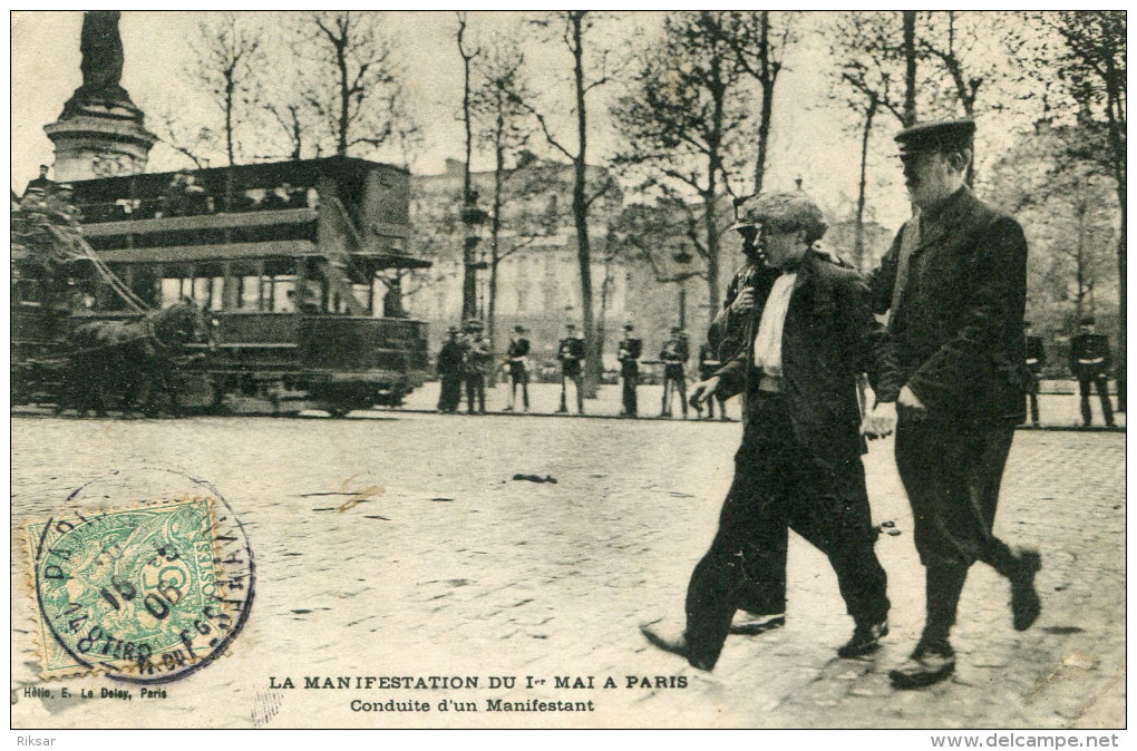 PARIS(MANIFESTATION DU 1er MAI) TRAMWAY - Manifestations