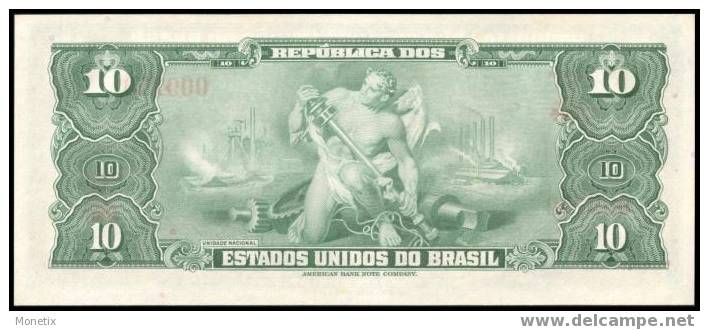 Brazil #167a, 10 Cruzeiros, ND (1961), UNC / NEUF - Brasilien