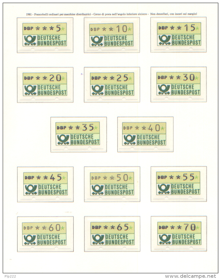 Germania ATM 36 Diff. Values **/MNH VF - Timbres De Distributeurs [ATM]