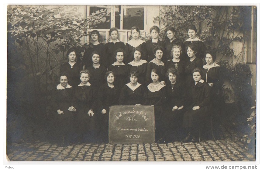 Carte Photo. Arlon. Ecole Normale De L'Etat. Troisième Année D'étude. 1919-1920. - Aarlen