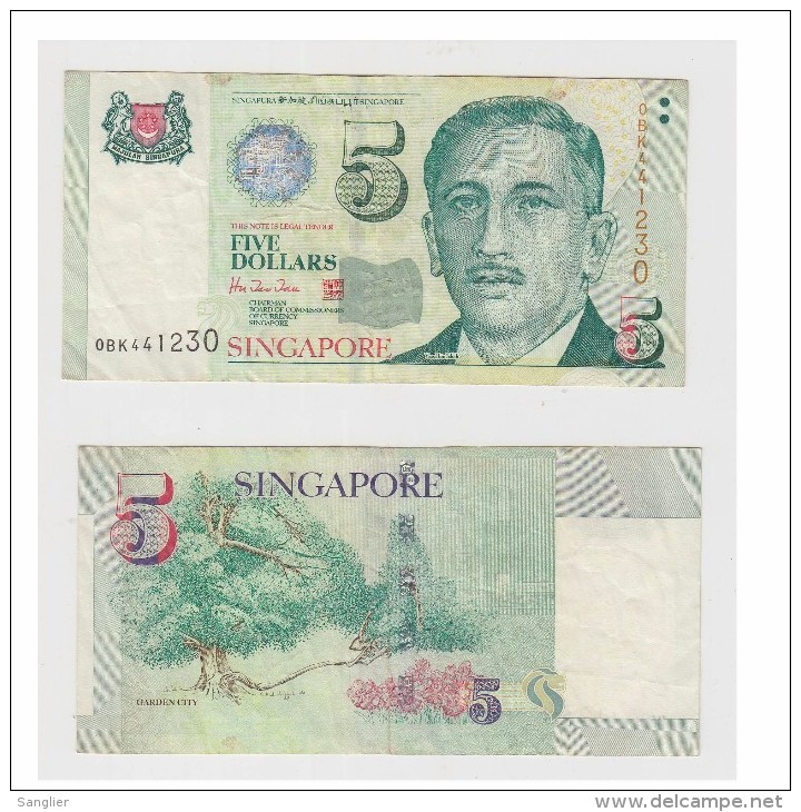 SINGAPORE - 5 DOLLARS - OBK441230    ( GARDEN CITY ) - Singapour
