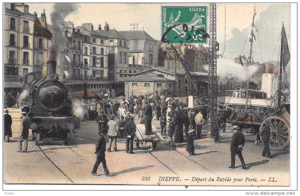 DIEPPE - Départ Du Rapide Pour Paris - TRAIN - Dieppe