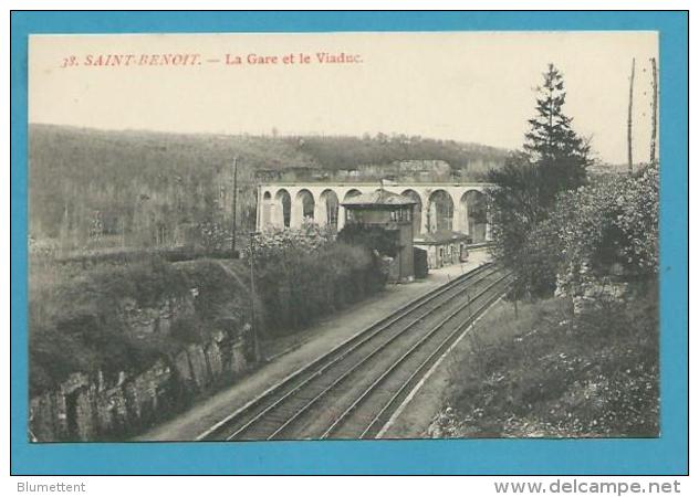 CPA 38 - Chemin De Fer La Gare Et Le Viaduc SAINT-BENOIT 86 - Saint Benoit