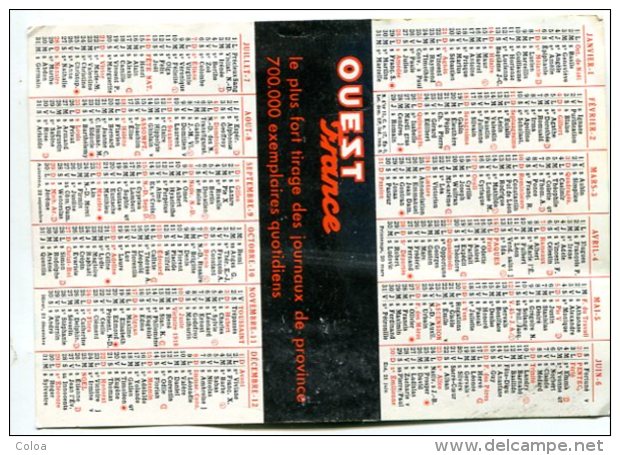 Calendrier Ouest-France 1968 - Petit Format : 1961-70