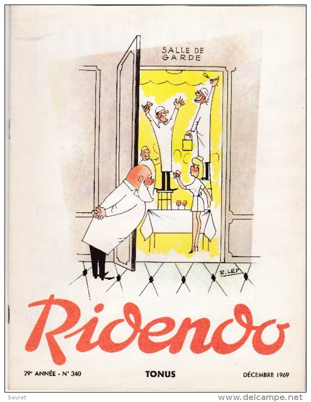 RIDENDO  N° 340 . Revue Humoristique Médicale Illustrée.- TONUS - Médecine & Santé