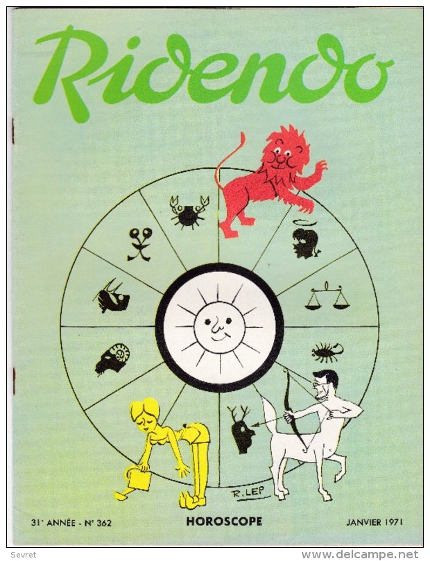 RIDENDO  N° 362 . Revue Humoristique Médicale Illustrée.- HOROSCOPE - Geneeskunde & Gezondheid