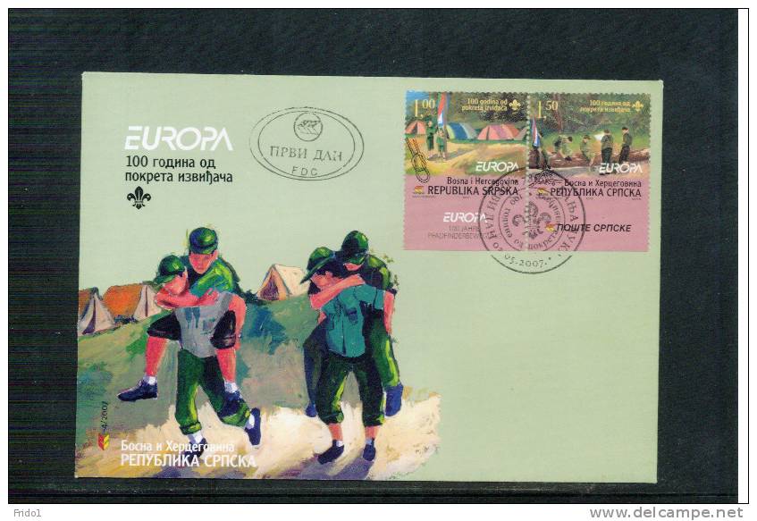 Bosnien&Herzegowina Serbische Republik Banja Luka 2007 Europa Cept  Satz Aus MH / Set From Booklet  FDC - 2007