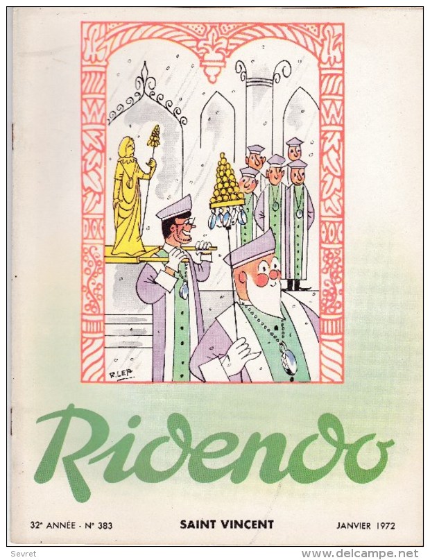 RIDENDO  N° 383 . Revue Médicale Humoristique Illustrée.  SAINT VINCENT - Geneeskunde & Gezondheid