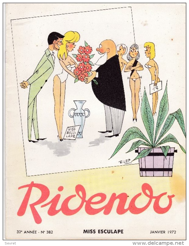 RIDENDO  N° 382 . Revue Médicale Humoristique Illustrée. MISS ESCULAPE - Medicina & Salute