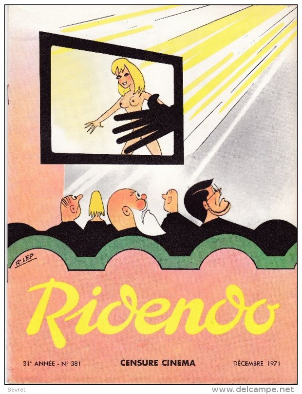 RIDENDO  N° 381 . Revue Médicale Humoristique Illustrée. CENSURE AU CINEMA - Medicina & Salute