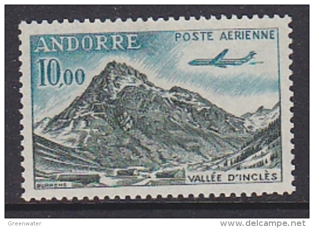 Andorra Fr. 1964 Airmail 10FF ** Mnh  (31785) - Poste Aérienne