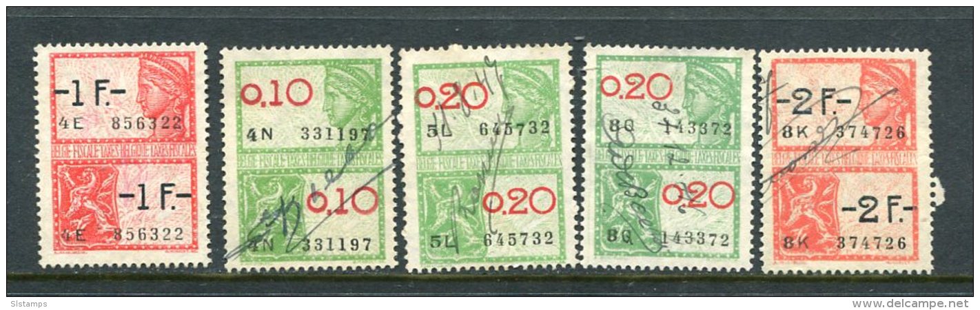 Belgium Tax Revenue Used Hand Canceled - Timbres