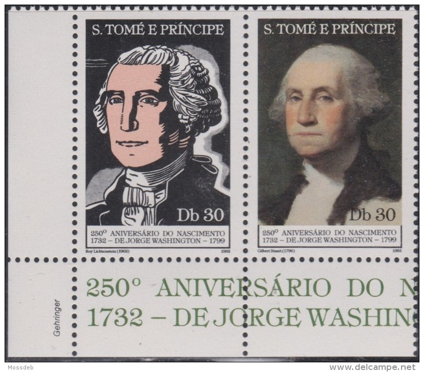 SÃO TOMÉ E PRINCIPE 1982  250 YEARS OF THE BIRTH OF G. WASHINGTON - George Washington