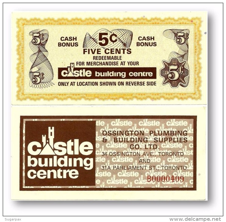 CANADA - 5 Cents - Cash Bonus - CASTLE Building Centre - Toronto - Canada