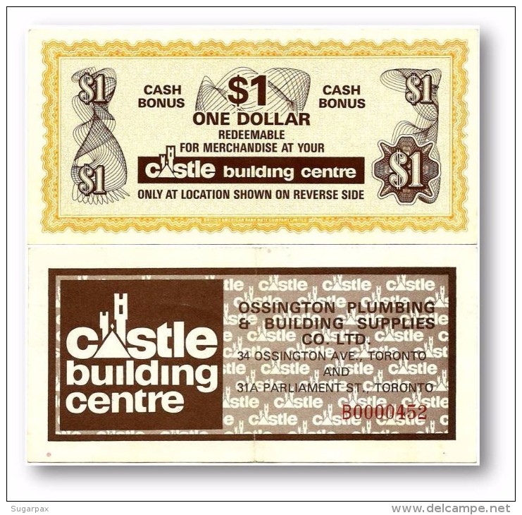 CANADA - $ 1 Dollar - Cash Bonus - CASTLE Building Centre - Toronto - Canada