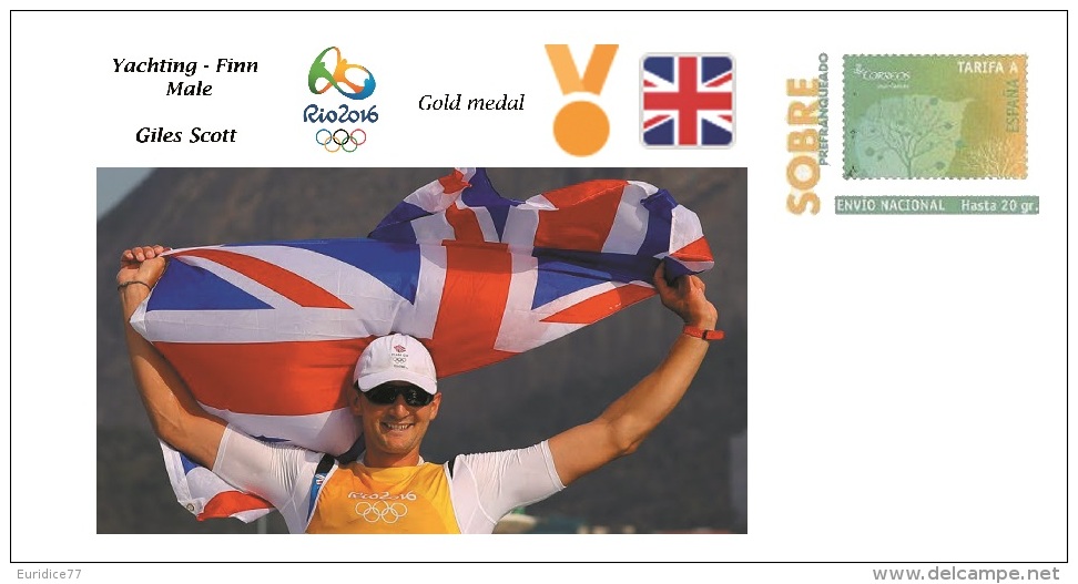 Spain 2016 - Olympic Games Rio 2016 - Gold Medal Yachting Male Great Britain Cover - Otros & Sin Clasificación