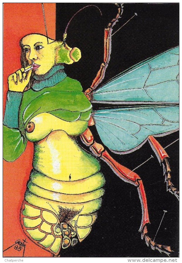 ILLUSTRATEUR ETIENNE QUENTIN METAMORPHOSE 1985 EDIT. BARBIER FEMME INSECTE - Quentin