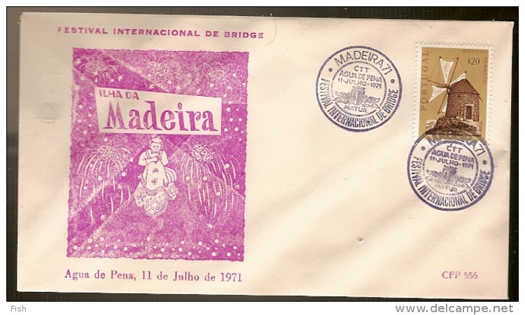 Portugal & FDC International Festival Of Bridge, Madeira, Água De Pena, 1971 (1091) - Altri & Non Classificati